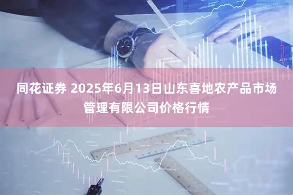 同花证券 2025年6月13日山东喜地农产品市场管理有限公司价格行情